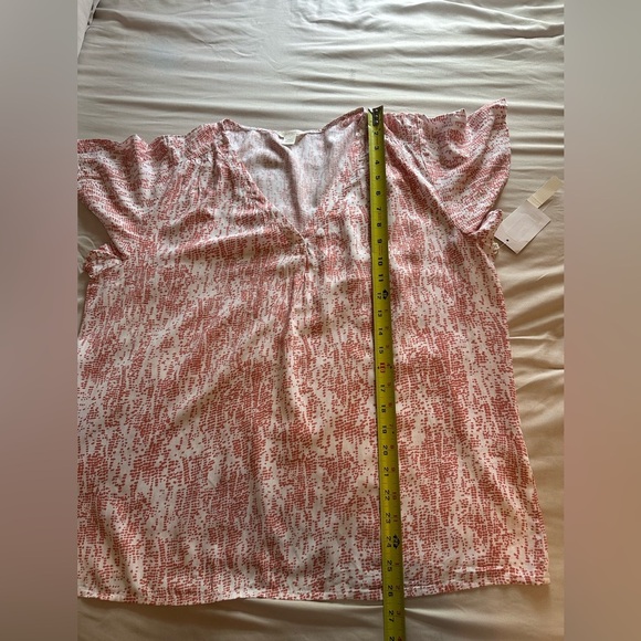 Caslon‎ Red and White Patterned Blouse - Picture 12 of 16